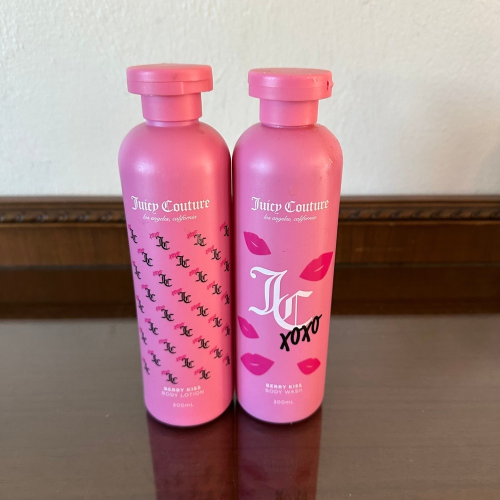 Juicy Couture Berry Kiss Body Lotion and Body Wash Set 300mL Pink XOXO 2 Piece